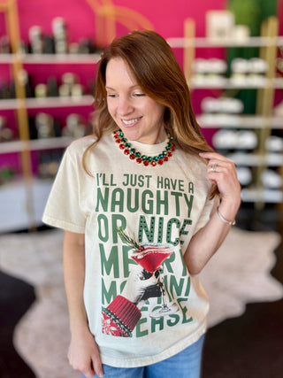 Naughty or Nice Merry Martini Tee