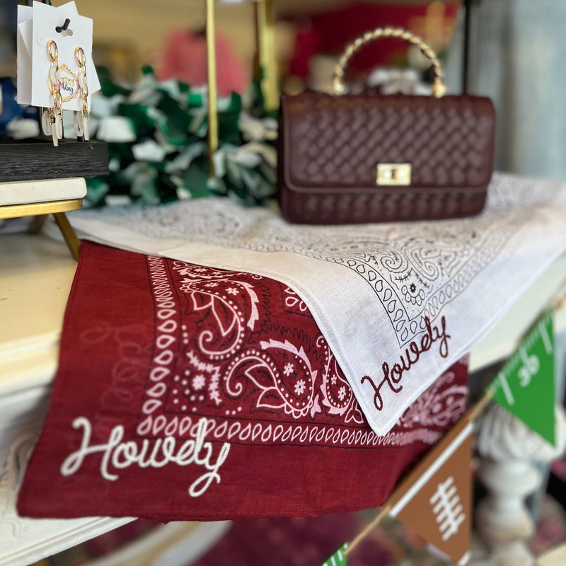 White Howdy Frilly Bandana Scarf