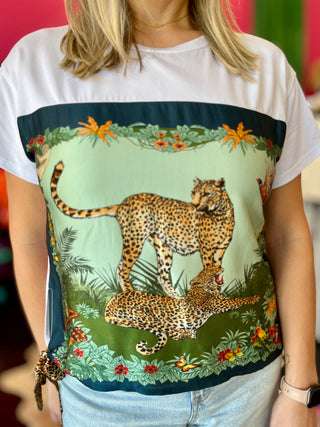 Welcome to the Jungle White Scarf Tee