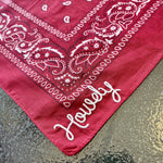 Maroon Howdy Frilly Bandana Scarf