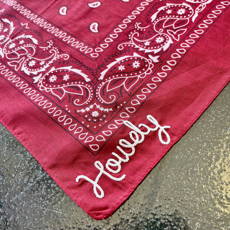 Maroon Howdy Frilly Bandana Scarf