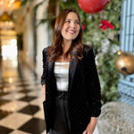 Sparkle Me Black Velvet Blazer