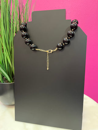 Black Gumball Necklace