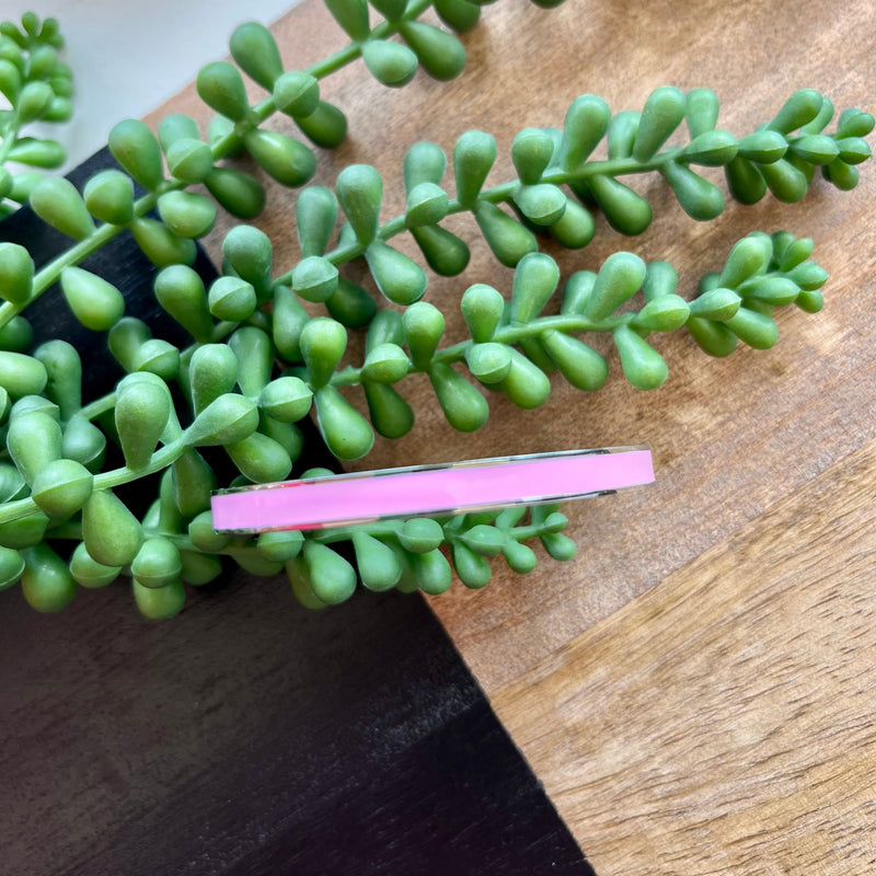 Pink & Silver Bangle Bracelet