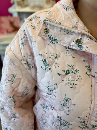 Blush Floral Quilted Jacket