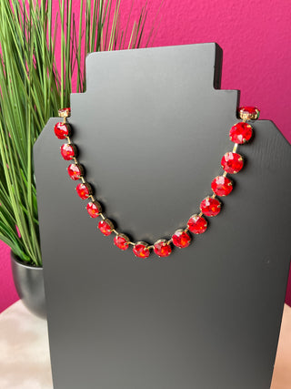 Red Big Crystal Necklace