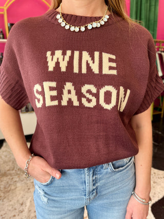 Wine Season Maroon SS Sweater
