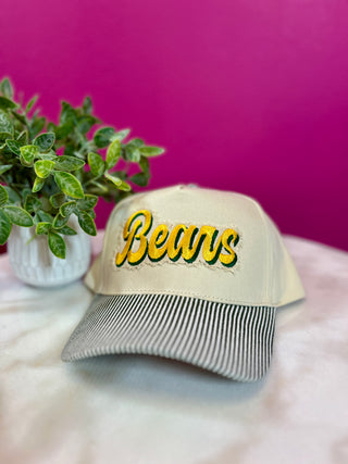 Bears Green Striped Baseball Hat