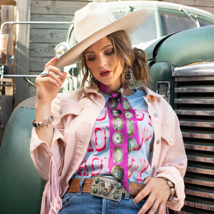 Big Concho Pink Twilly Scarf