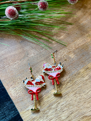 Merry Martini Crystal Earring