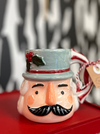 Blue Nutcracker Christmas Mug