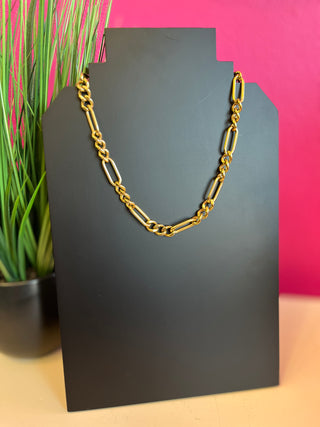 Gold Chunky Link Necklace - Water Resistant