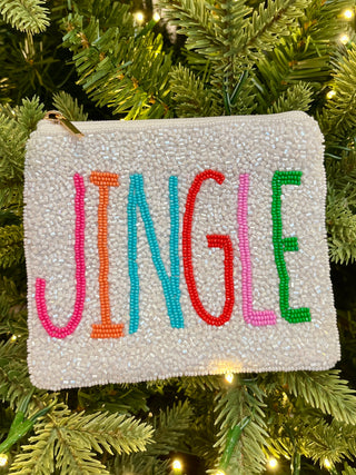 Beaded Jingle Small Zipper Pouch
