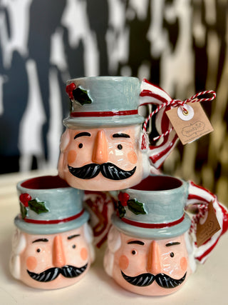 Blue Nutcracker Christmas Mug