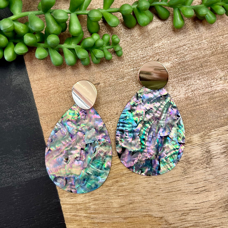 Abalone Shell Big Teardrop Earring