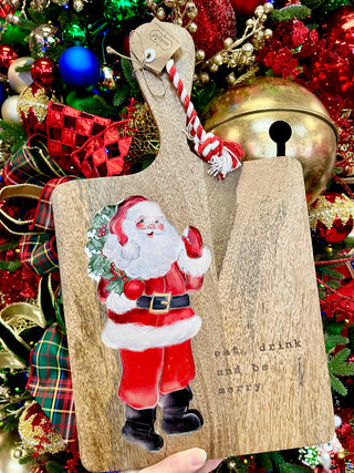 Eat Drink & Be Merry Santa Serving Board