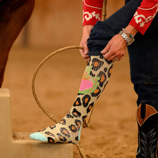 Lucky Leopard Boot Sock By Lucky Chuck