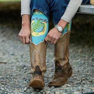 Get Lucky Aqua Boot Sock By Lucky Chuck
