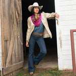Hold Your Horses Pink Shorty 26" Wild Rag