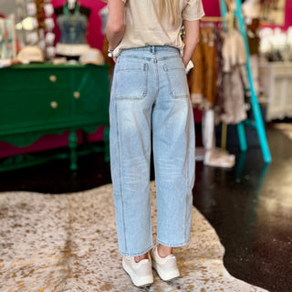Ice Denim Hybrid Barrel Jean