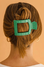 Shamrock Shimmer Large Flat Square Teleties Clip