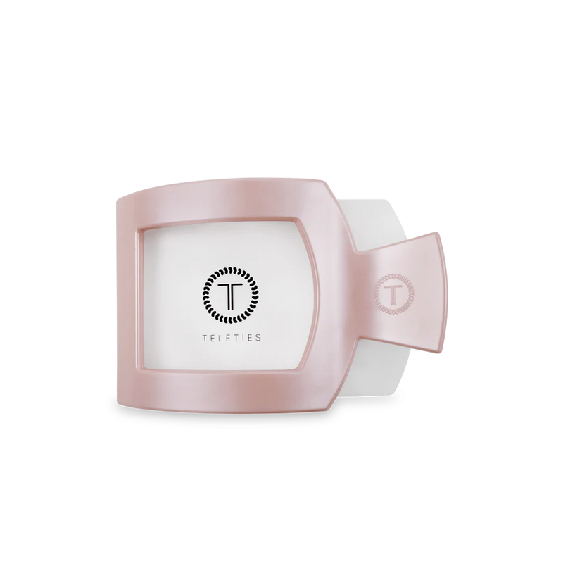 Pearly Pink Medium Flat Square Clip