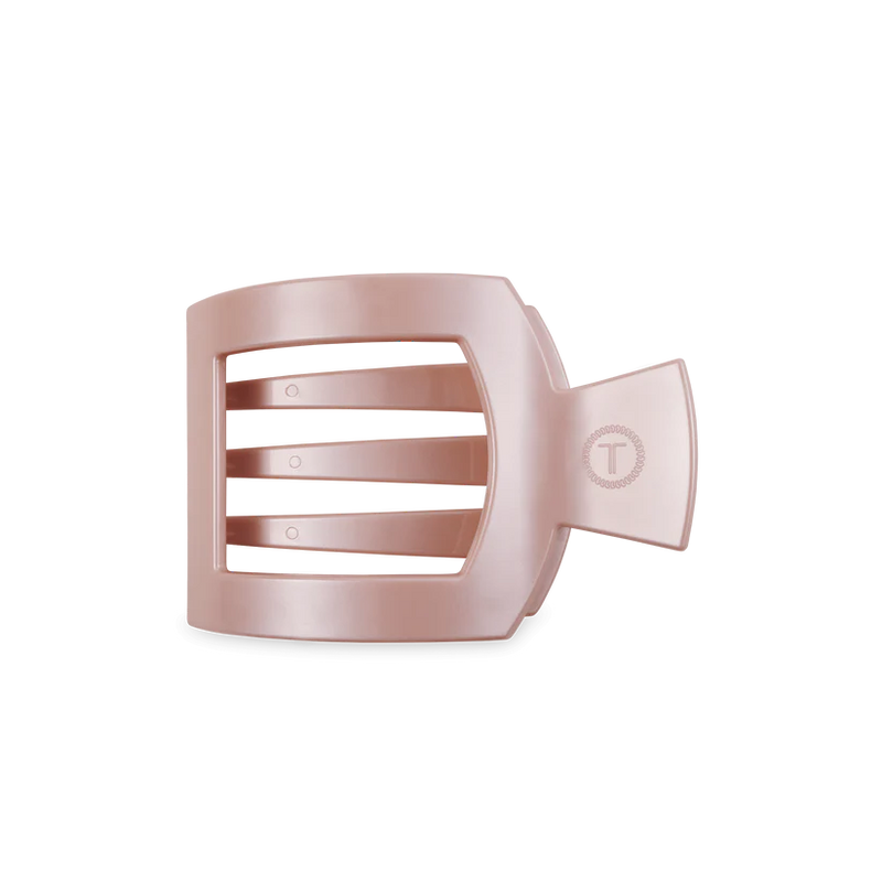 Pearly Pink Medium Flat Square Clip