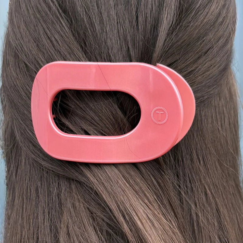 Calming Coral Medium Flat Round Teleties Clip