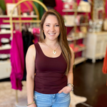 Talk Later Maroon Seamless Tank