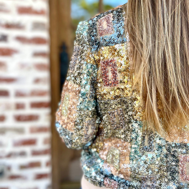 Sawyer Sequin Multi Bomber Jacket