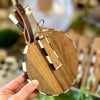 Mini Wood & Check Round Board
