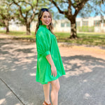 Cami Green VNeck Dress