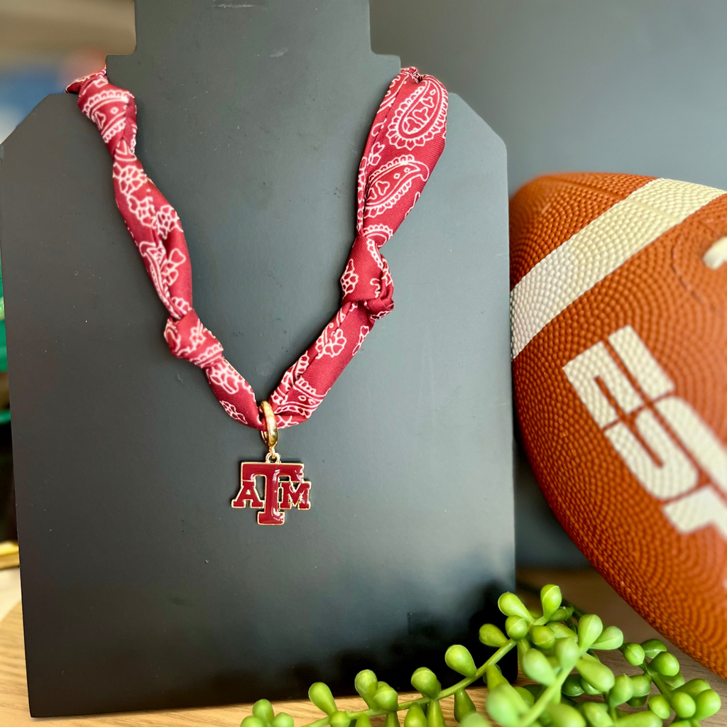 Texas A&M Scarf Necklace