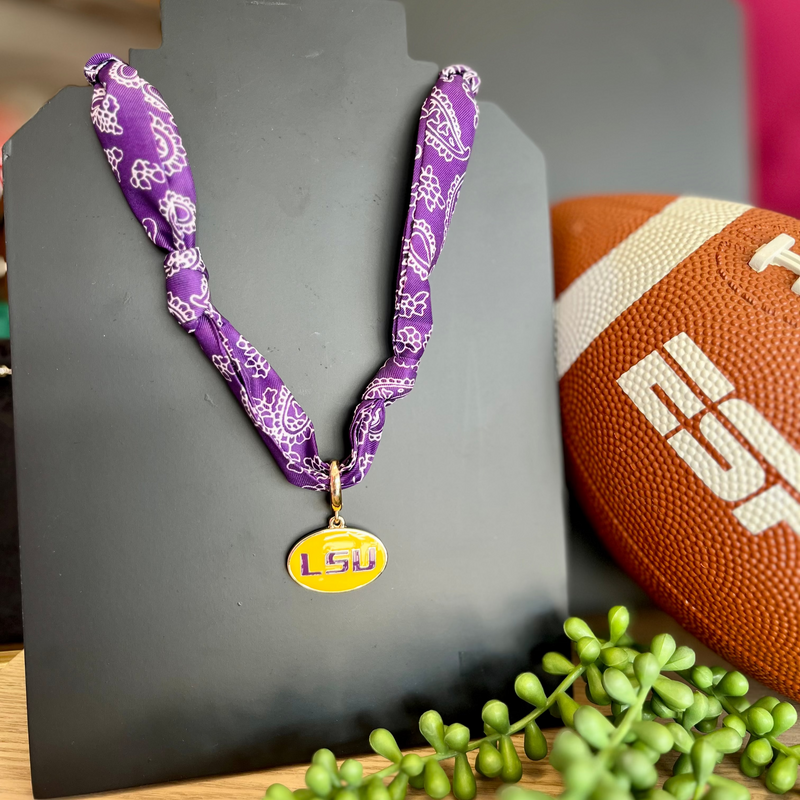 LSU Scarf Necklace