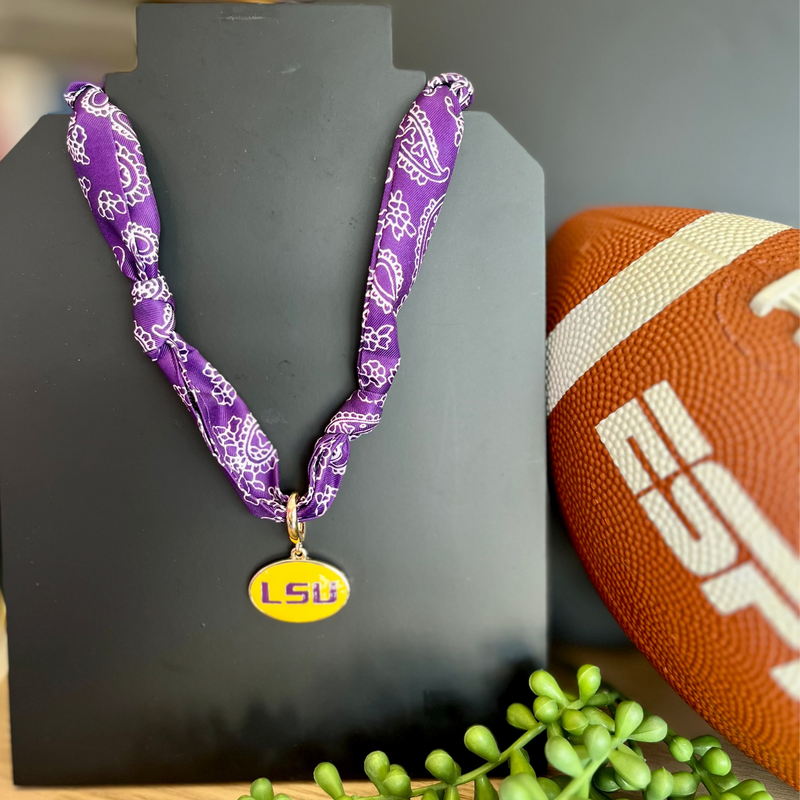 LSU Scarf Necklace