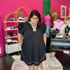 Black & Leopard Trim Dress