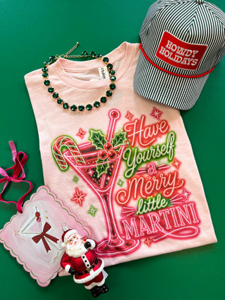 Howdy Holidays Green Striped Baseball Hat