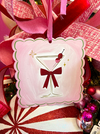 Martini Square Acrylic Ornament