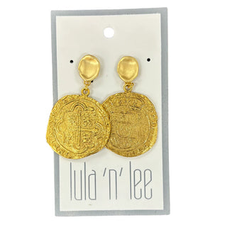 LNL Gold Medallion Earrings