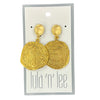 LNL Gold Medallion Earrings