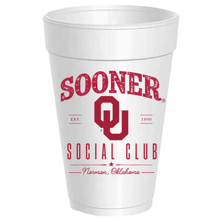 Sooner Social Club Styrofoam Cups