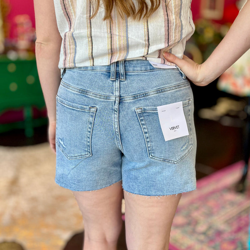 Fairplay Mid Rise Denim Shorts