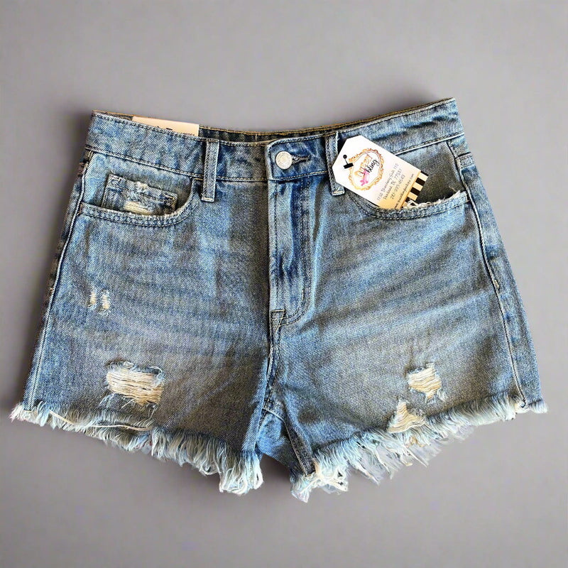 Astounded High Rise Denim Shorts