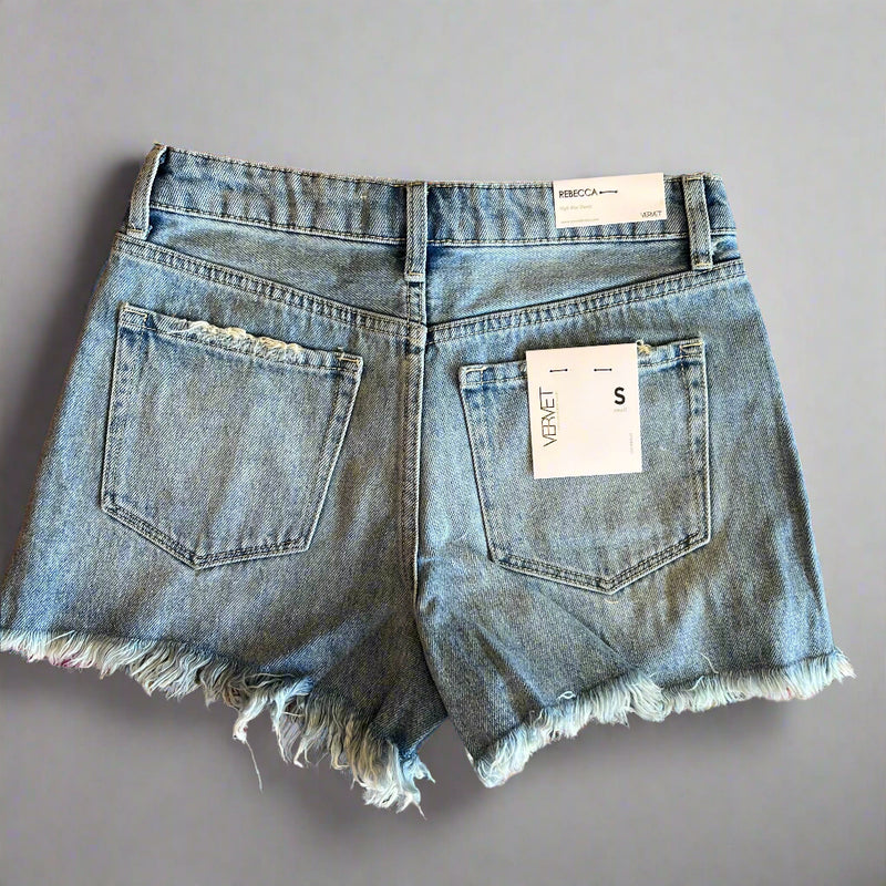 Astounded High Rise Denim Shorts