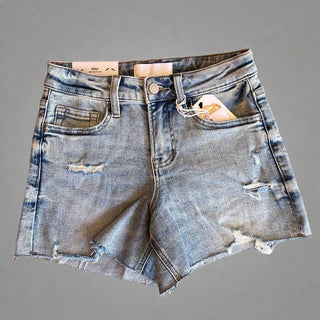 Fairplay Mid Rise Denim Shorts