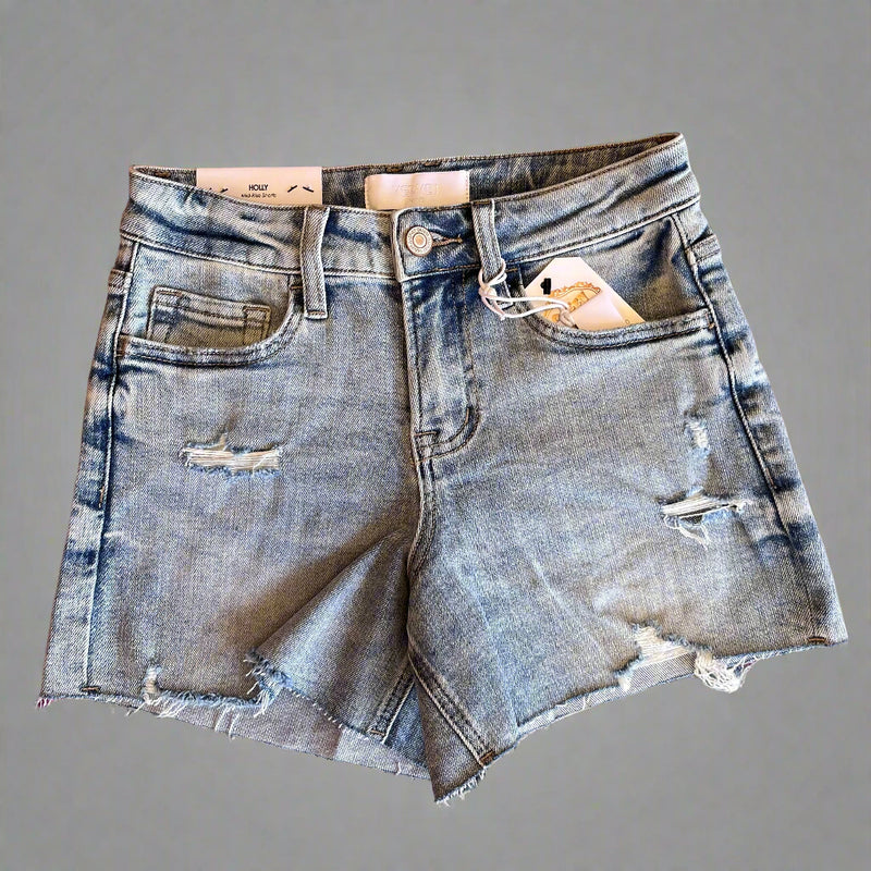 Fairplay Mid Rise Denim Shorts
