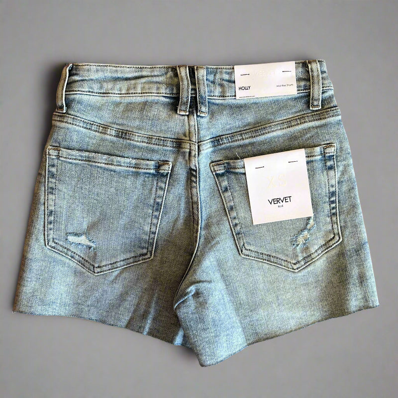 Fairplay Mid Rise Denim Shorts