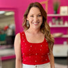 Red & Scattered Pearl Tank