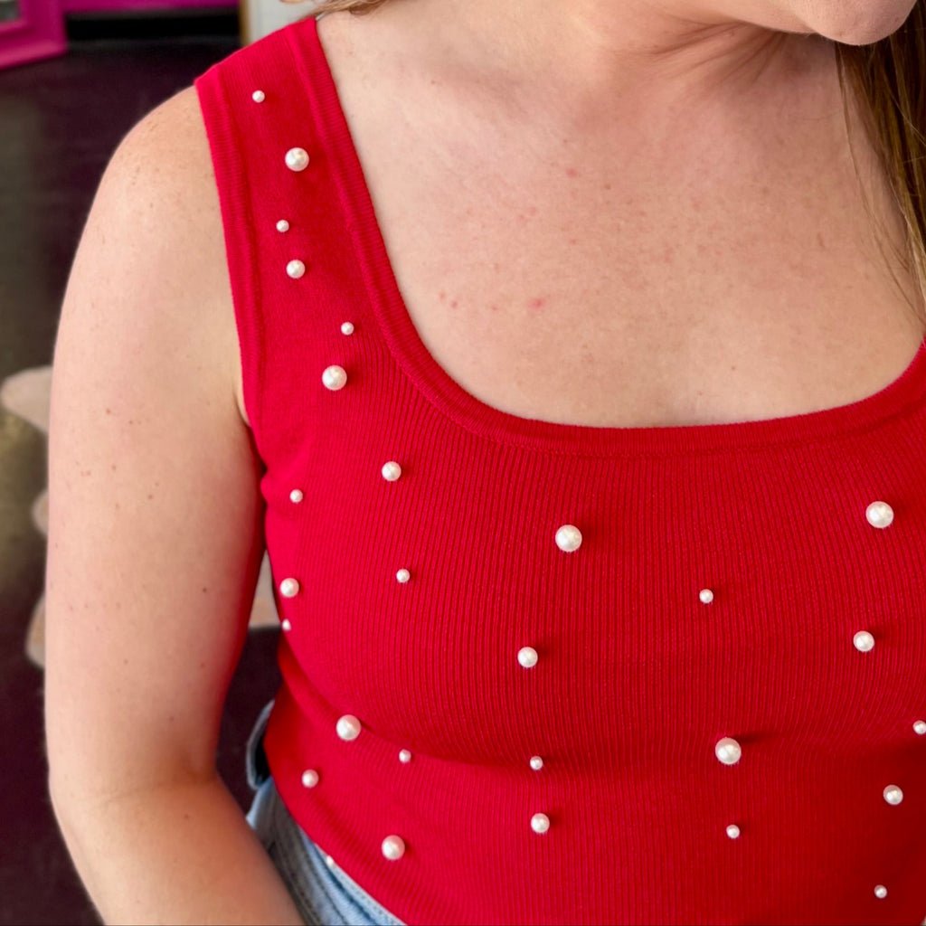 Red & Scattered Pearl Tank