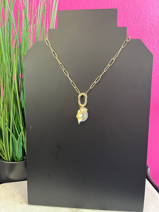 Coastal Cutie Gold Charm Necklace